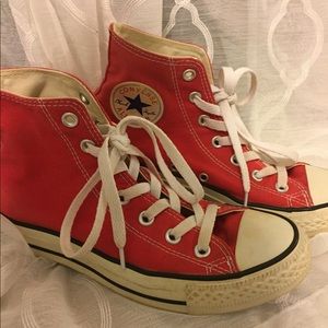 Converse Red High Tops (W7.5/M5.5)
